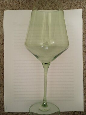 Estelle Colored Glass Wine Glass MINT Anthropologie